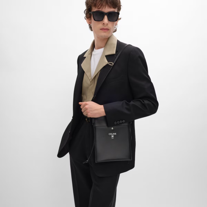 celine sharp pouch smooth leather crossbody bag